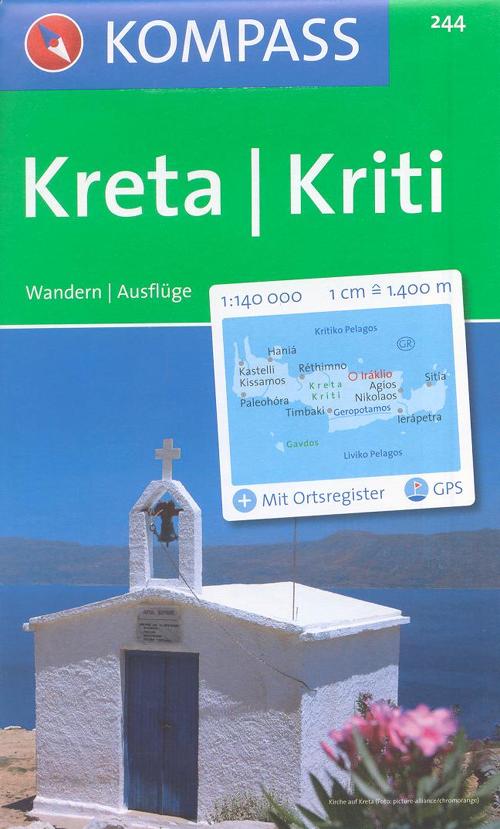 Carta escursionistica n. 244. Grecia. Kreta 1:140.000. Adatto a GPS. Digital map. DVD-ROM