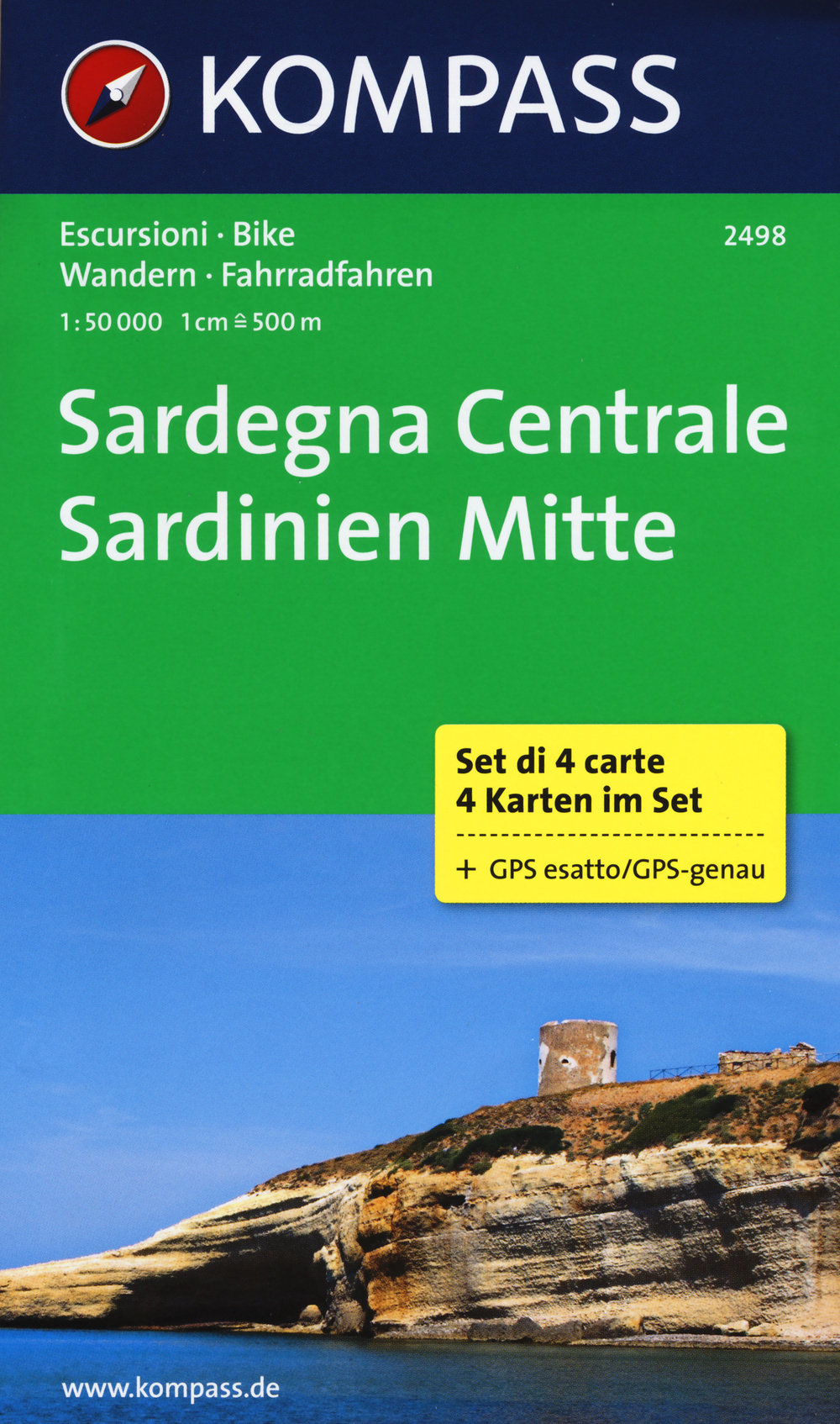 Sardegna centrale-Sardinien mitte. Carta escursionistica 1:50.000