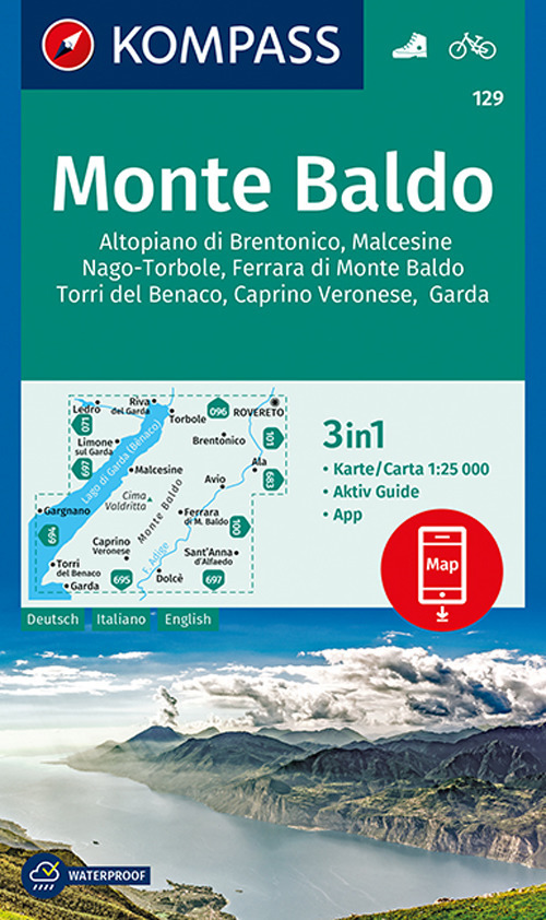 Carta escursionistica n. 129. Monte Baldo 1:25.000