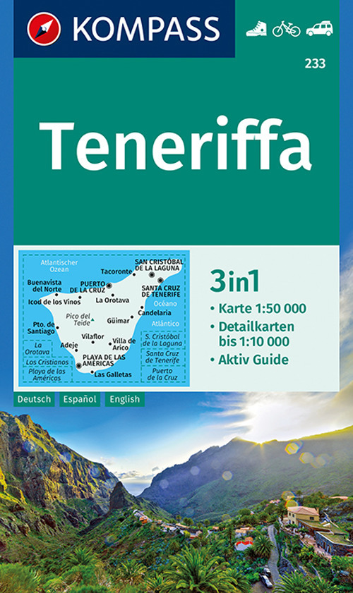 Carta escursionistica n. 233. Teneriffa 1:50.000. Ediz. tedesca, spagnola e inglese