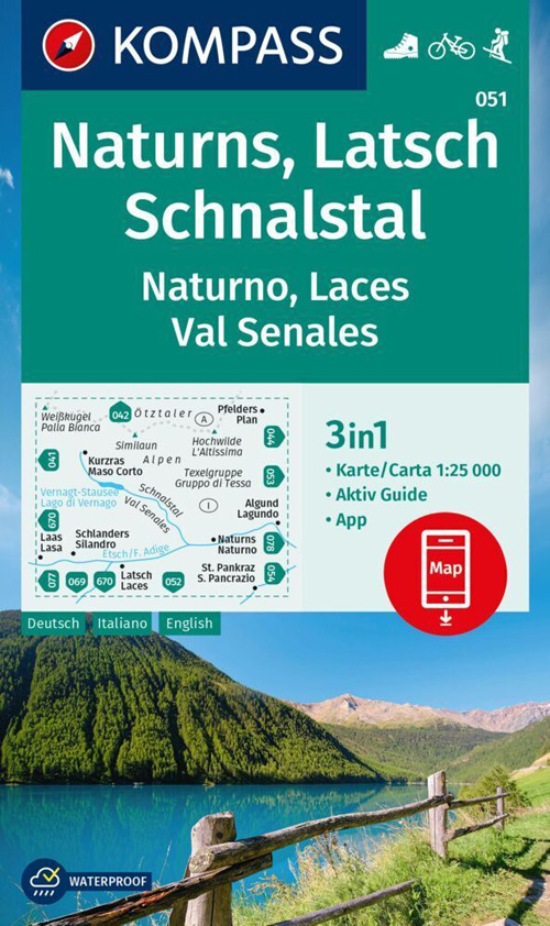 Carta escursionistica n. 051. Naturno, Laces, Val Senales