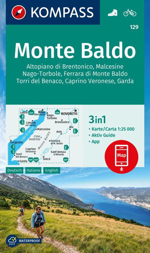 Cartina escursionistica n. 129. Monte Baldo