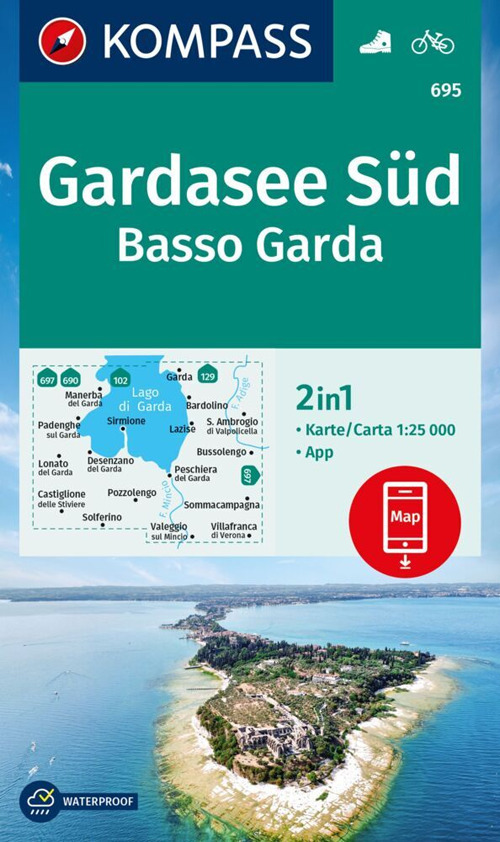 Carta escursionistica n. 695. Gardasee Süd, Basso Garda