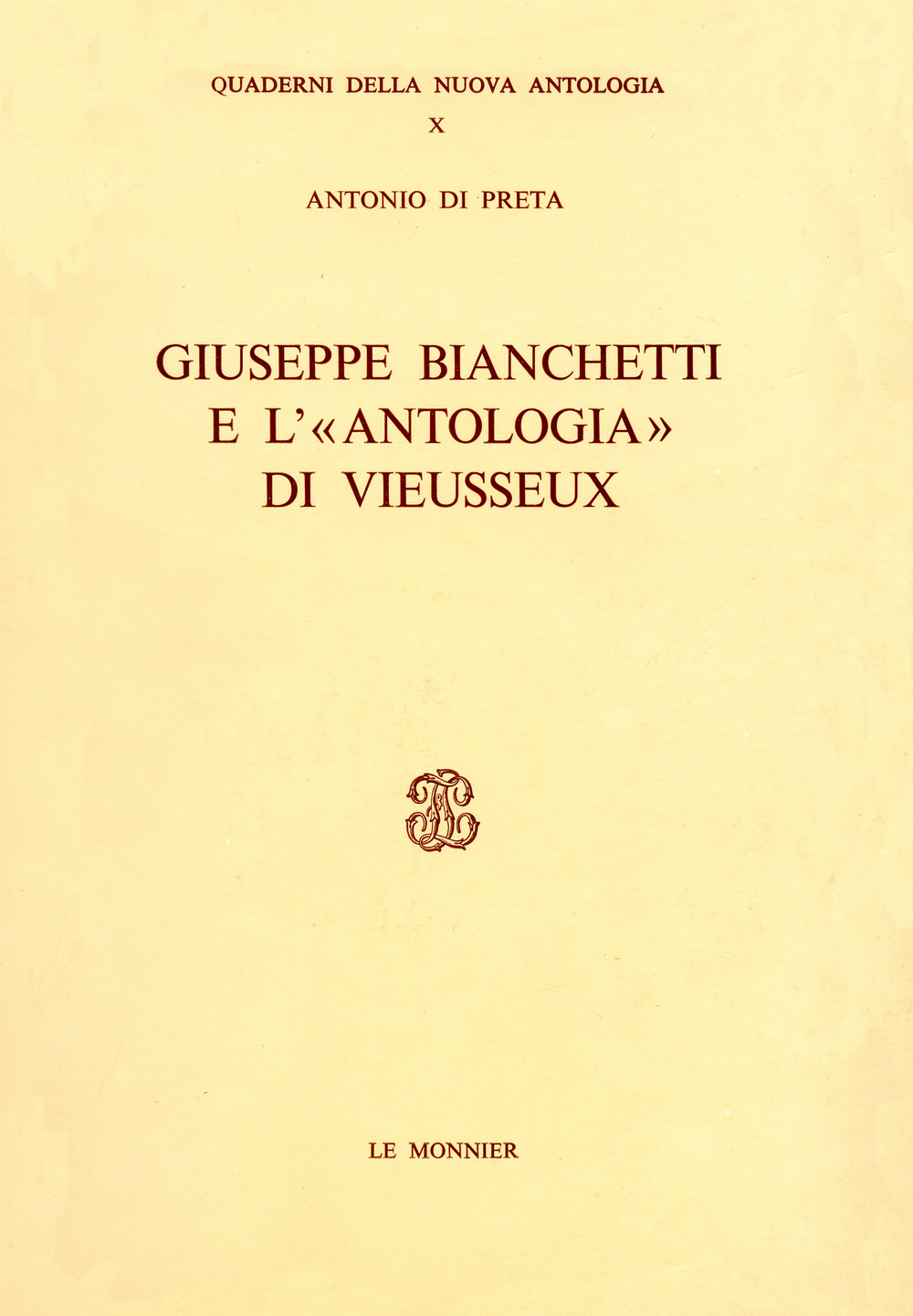 Giuseppe Bianchetti e l'«Antologia» di Vieusseux
