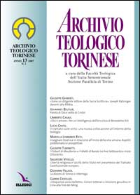 Archivio teologico torinese (2007). Vol. 1