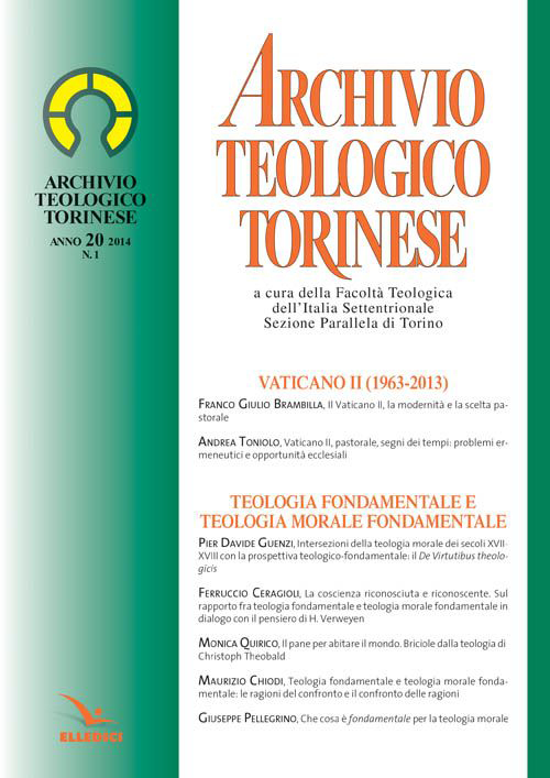 Archivio teologico torinese (2014). Vol. 1