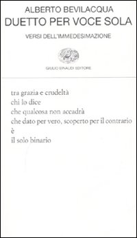 Duetto per voce sola. Versi dell'immedesimazione