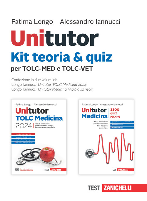 Unitutor TOLC Medicina 2024. Test di ammissione per Medicina e Chirurgia, Odontoiatria e Veterinaria. Kit teoria & quiz Unitutor TOLC Medicina 2024 e Unitutor Medicina 3300 quiz risolti