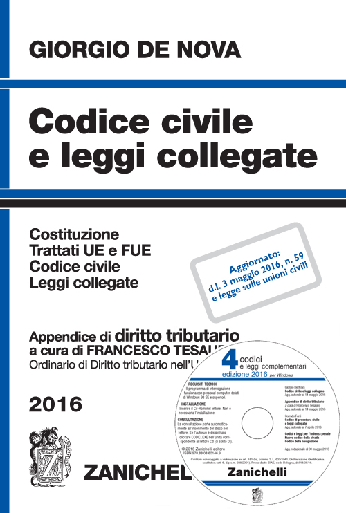 Codice civile e leggi collegate 2016. Con appendice di diritto tributario