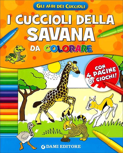 I cuccioli della savana da colorare