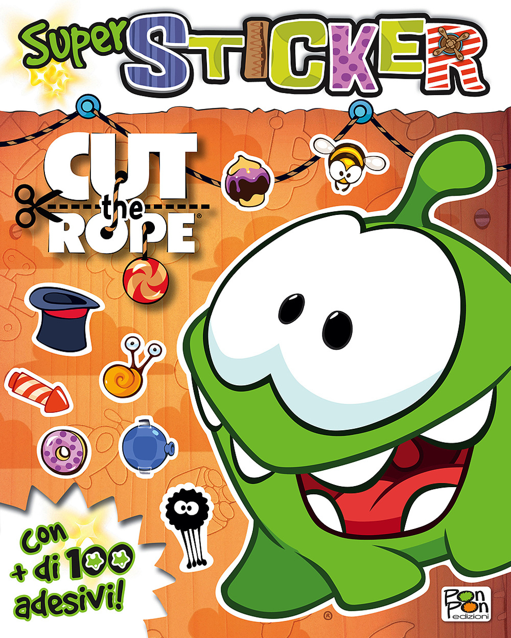 Cut the rope. Super sticker. Con adesivi