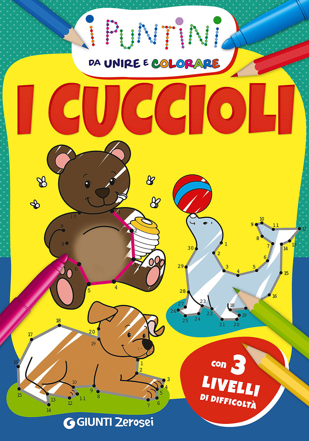 I cuccioli. I puntini da unire e colorare