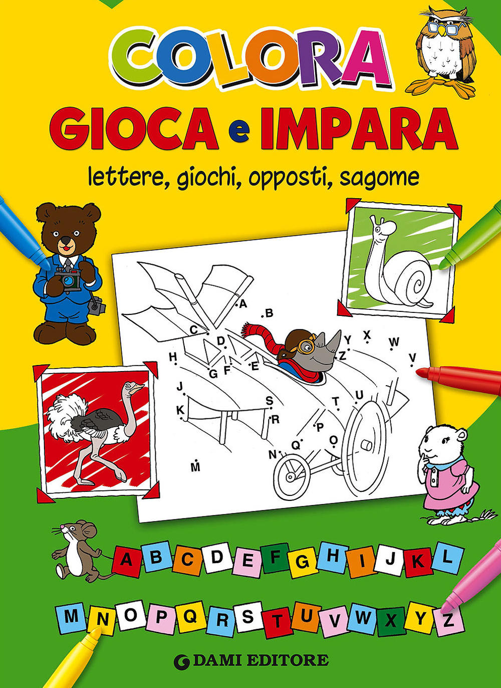 Colora gioca e impara. Lettere, giochi, opposti, sagome