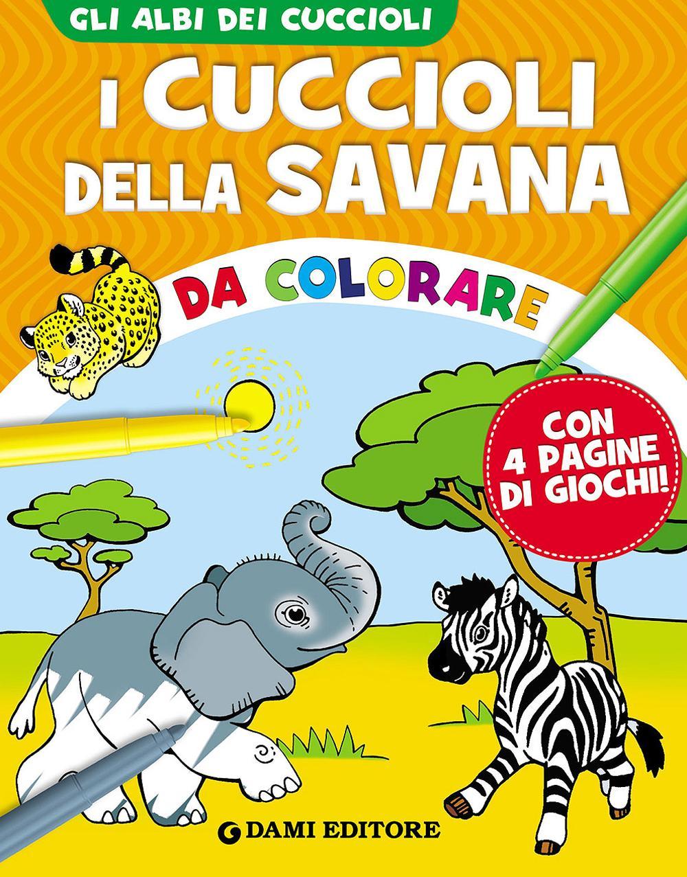 I cuccioli della savana da colorare