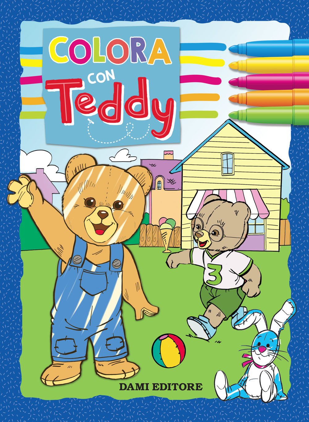 Colora con Teddy. Con adesivi