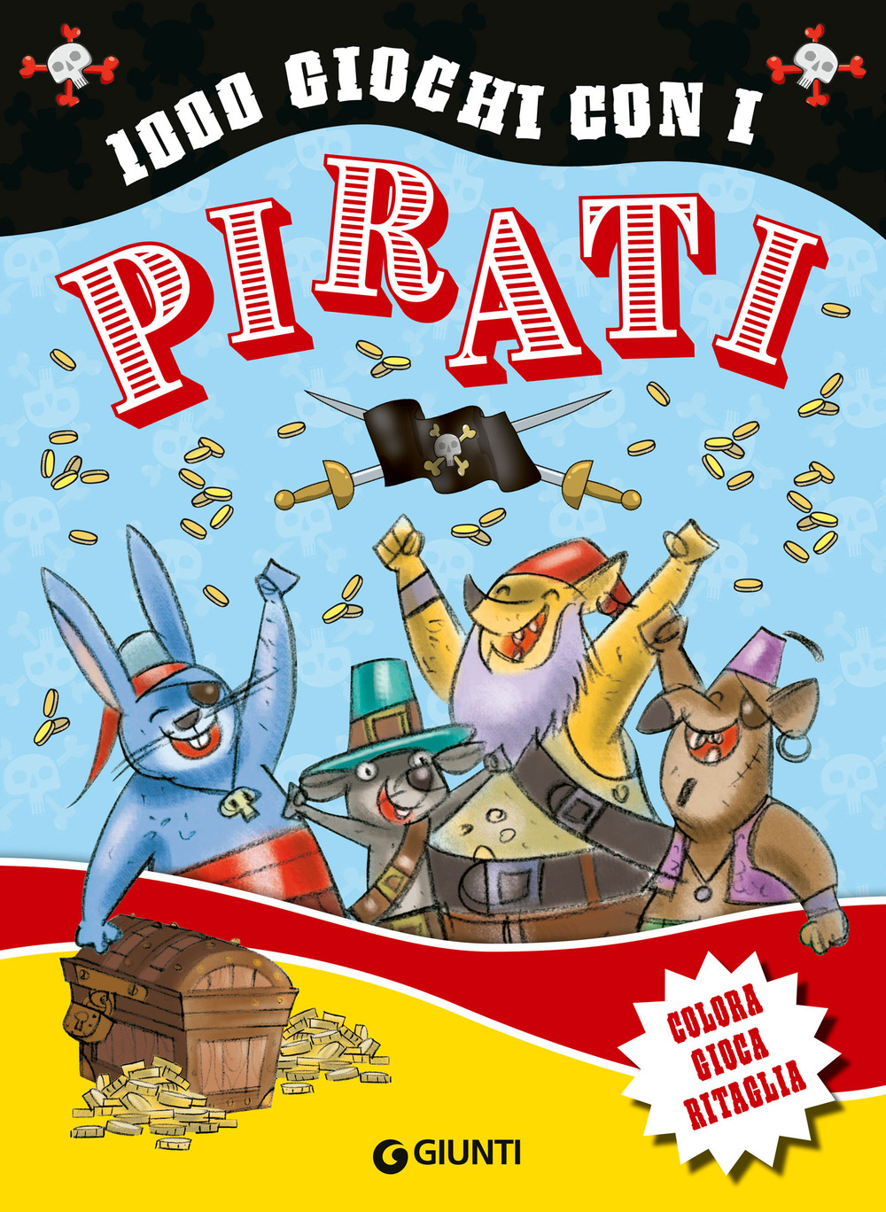 1000 giochi con i pirati. Colora gioca ritaglia