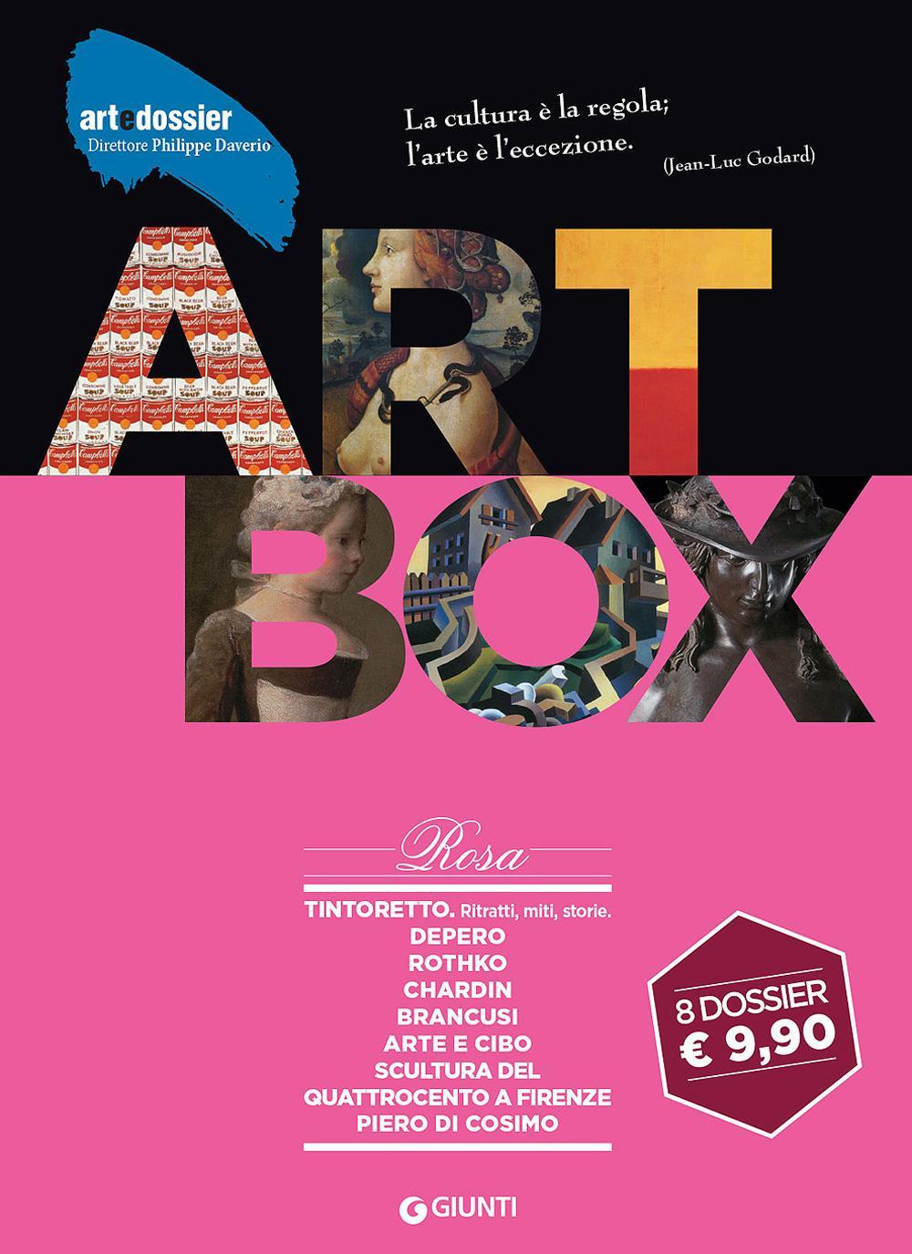 Dossier d'art. Box rosa: Tintoretto. Ritratti, miti, storie-Depero-Rothko-Chardin-Brancusi-Arte e cibo-Scultura del Quattrocento a Firenze-Piero di Cosimo