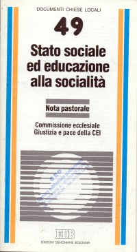 Stato sociale ed educazione alla socialità. Nota pastorale