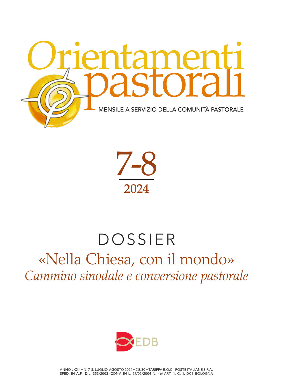 Orientamenti pastorali. Vol. 7-8