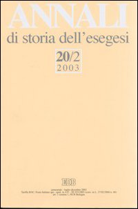 Annali di storia dell'esegesi. Vol. 20/2