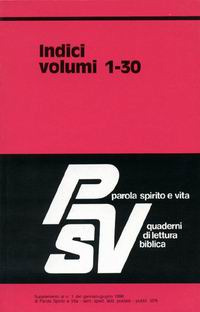 Indici di Parola Spirito e Vita PSV 1-30