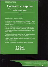Contratto e impresa. Dialoghi con la giurisprudenza civile e commerciale (2004)-Indici «Contratto e impresa» 1985-2003 e «Contratto e impresa/Europa» 1996-2003. Vol. 1