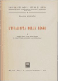 L'invalidità della legge. Vol. 2: Teoria dell'atto legislativo e oggetto del giudizio costituzionale