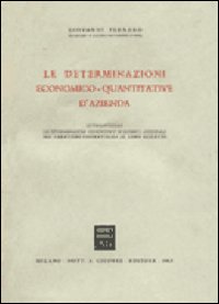 Le determinazioni economico-quantitative d'azienda