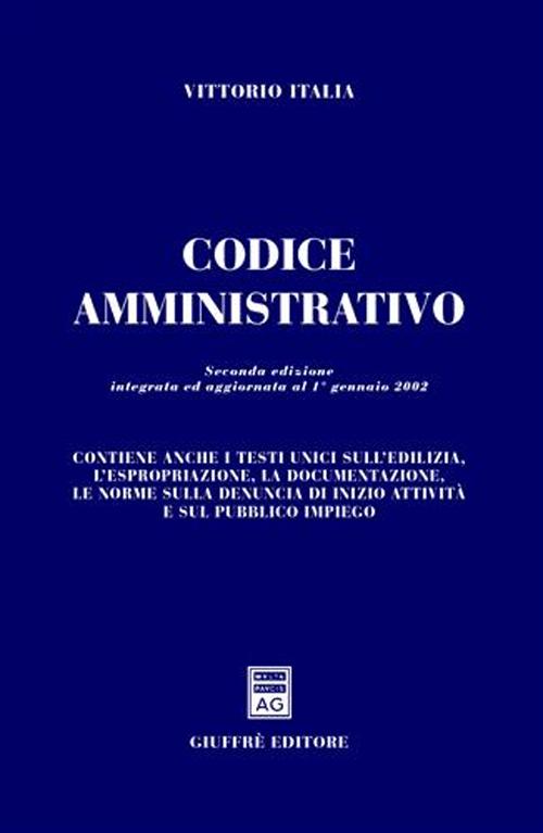 Codice amministrativo. Aggiornato al 1º gennaio 2002