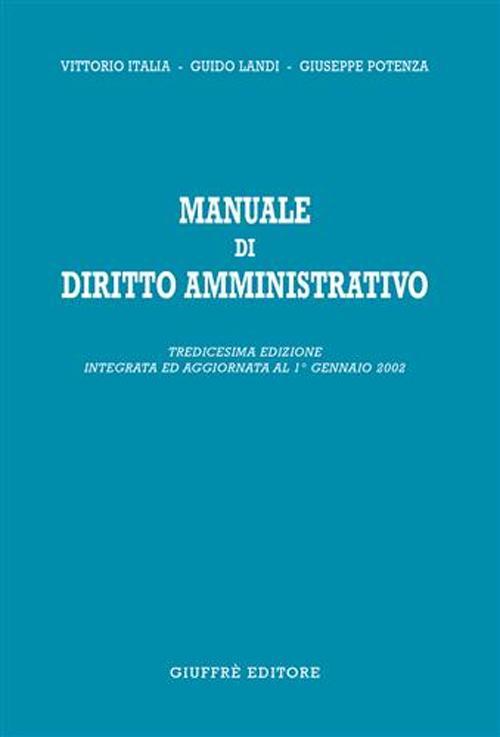Manuale di diritto amministrativo