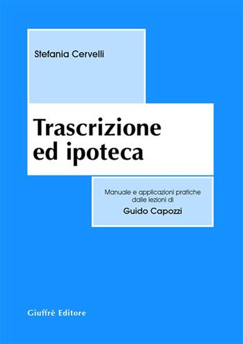 Trascrizione ed ipoteca