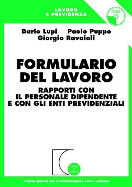 Formulario del lavoro. Rapporti con il personale dipendente e con gli enti previdenziali