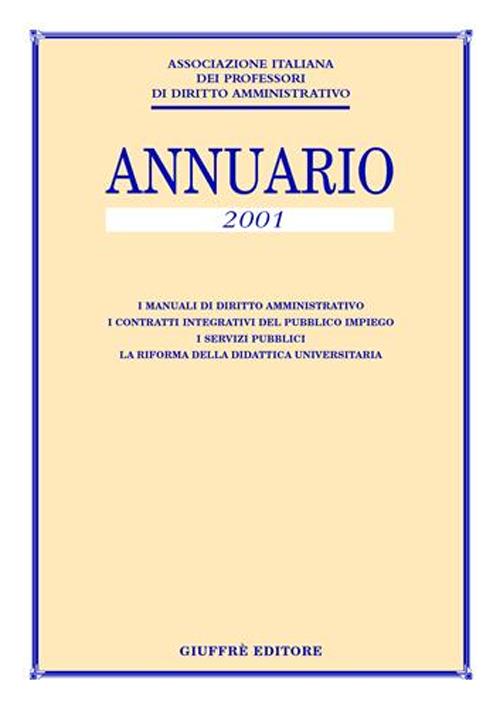 Associazione italiana dei professori di diritto amministrativo 2001