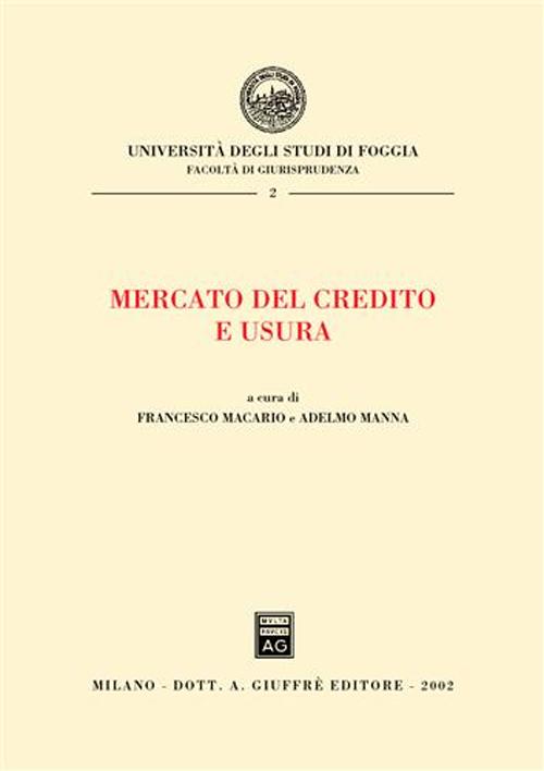 Mercato del credito e usura