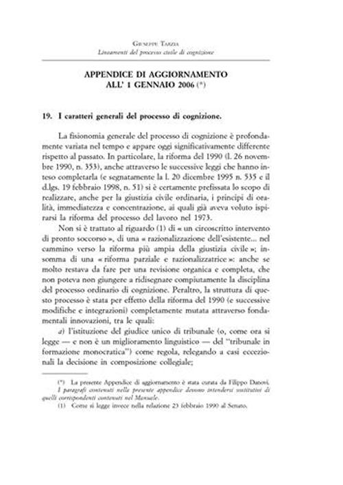 Lineamenti del processo civile di cognizione