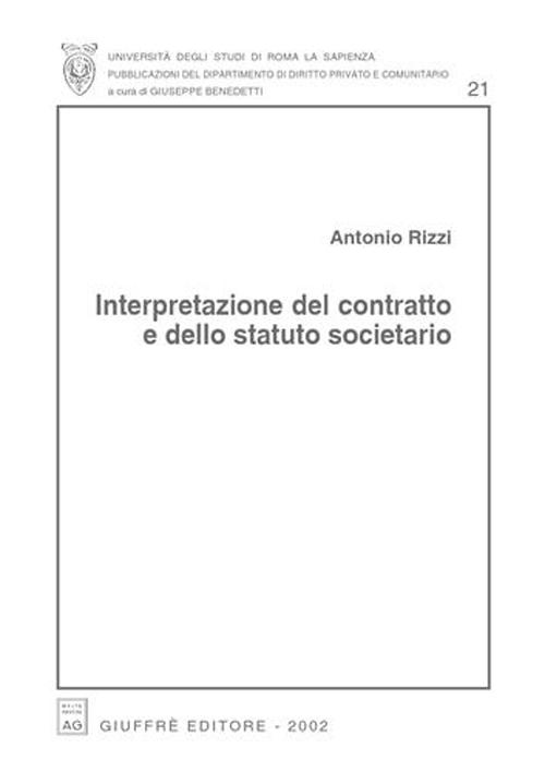 Interpretazione del contratto e dello statuto societario