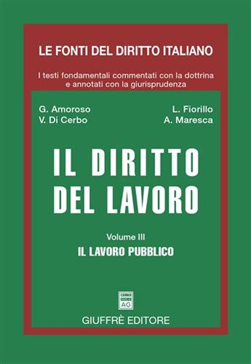 Diritto del lavoro. Vol. 3: Il lavoro pubblico