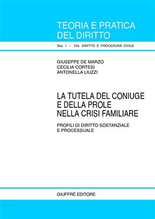 La tutela del coniuge e della prole nella crisi familiare. Profili di diritto sostanziale e processuale