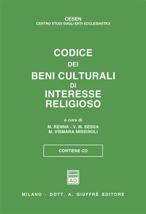 Codice dei beni culturali di interesse religioso. Aggiornato alla G.U. del 31 maggio 2003, n. 125