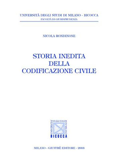 Storia inedita della codificazione civile