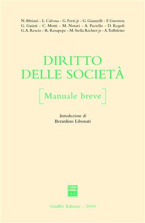 Diritto delle società. Manuale breve