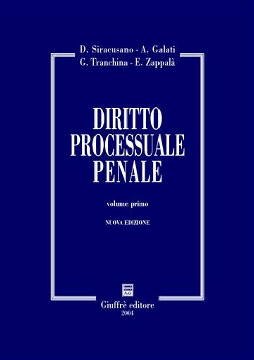 Diritto processuale penale. Vol. 1