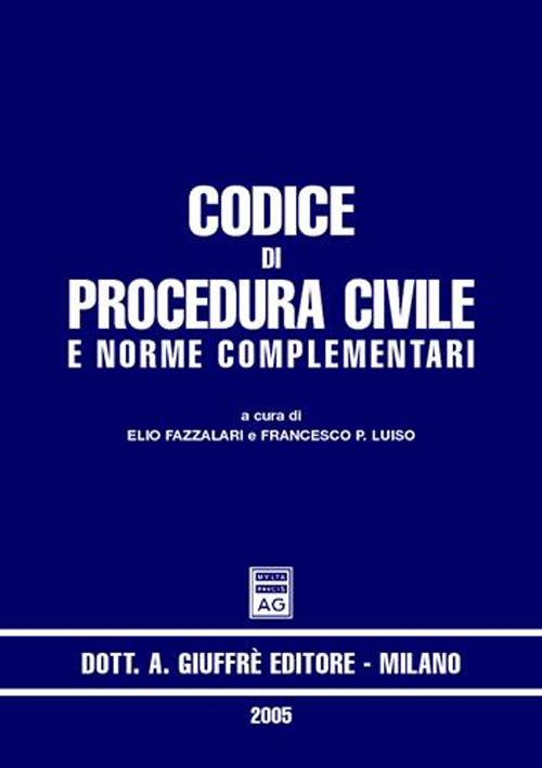 Codice di procedura civile e norme complementari