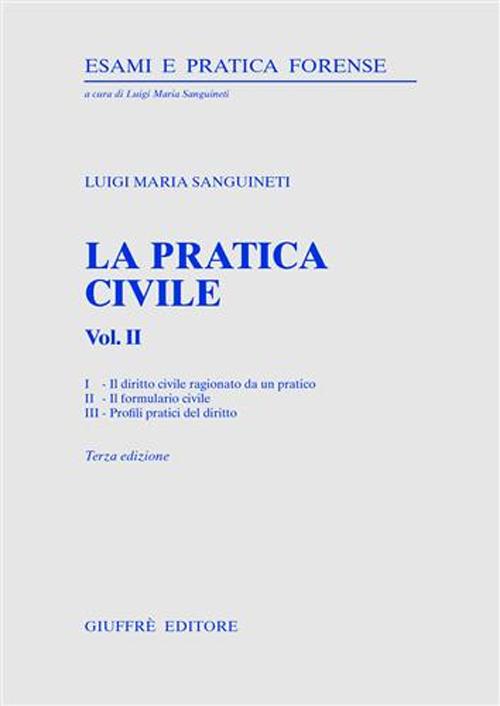 La pratica civile. Vol. 2: Il diritto civile ragionato da un pratico. Il formulario civile. Profili pratici del diritto