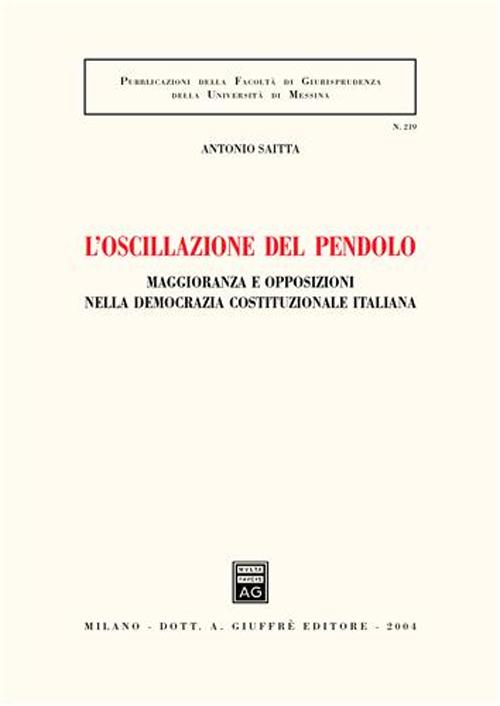 L'oscillazione del pendolo. Maggioranza e opposizioni nella democrazia costituzionale italiana