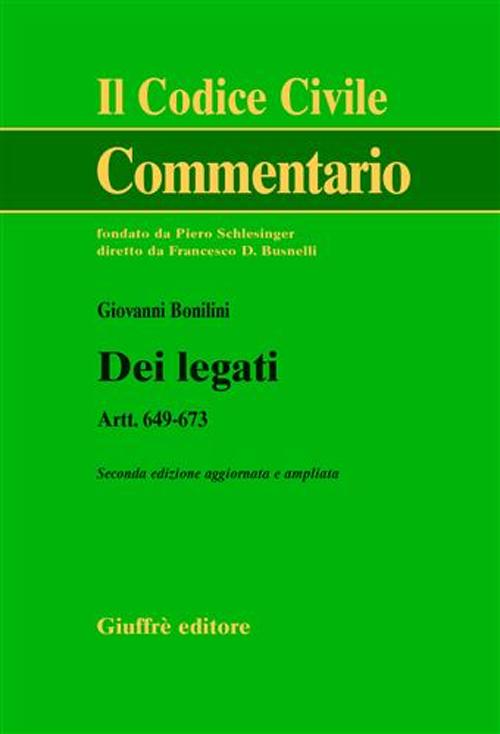 Dei legati. Art. 649-673