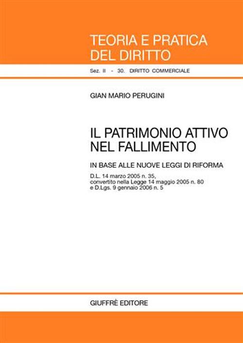 Il patrimonio attivo nel fallimento. In base alle nuove leggi di riforma D.L. 14 marzo 2005 n. 35, convertito nella Legge 14 maggio 2005 n. 80...