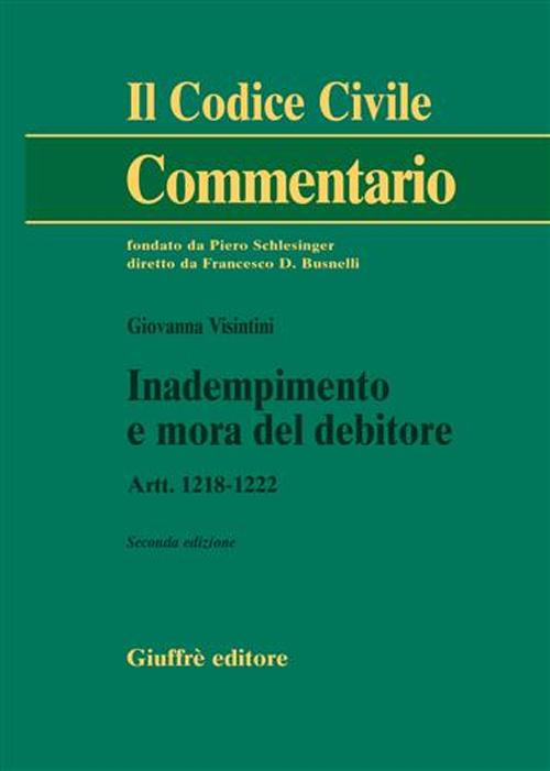 Inadempimento e mora del debitore. Artt. 1218-1222