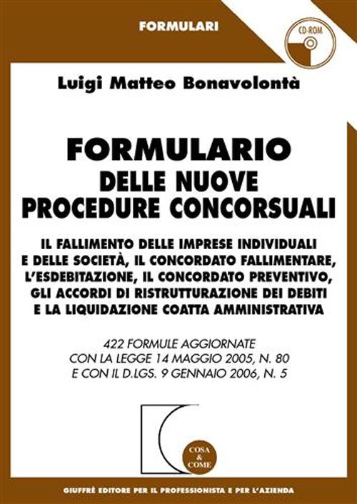Formulario delle nuove procedure concorsuali