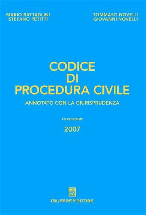 Codice di procedura civile. Annotato con la giurisprudenza